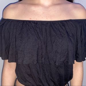 black Forever 21 off the shoulder top